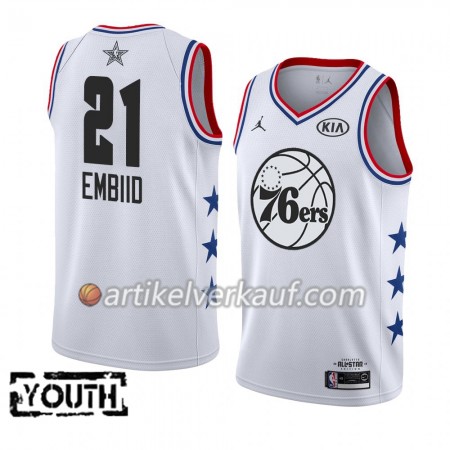 NBA Philadelphia 76ers Trikot Joel Embiid 21 2019 All-Star Jordan Brand Weiß Swingman - Kinder